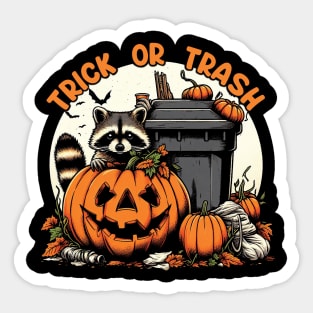 Trick or Trash Racoon Sticker